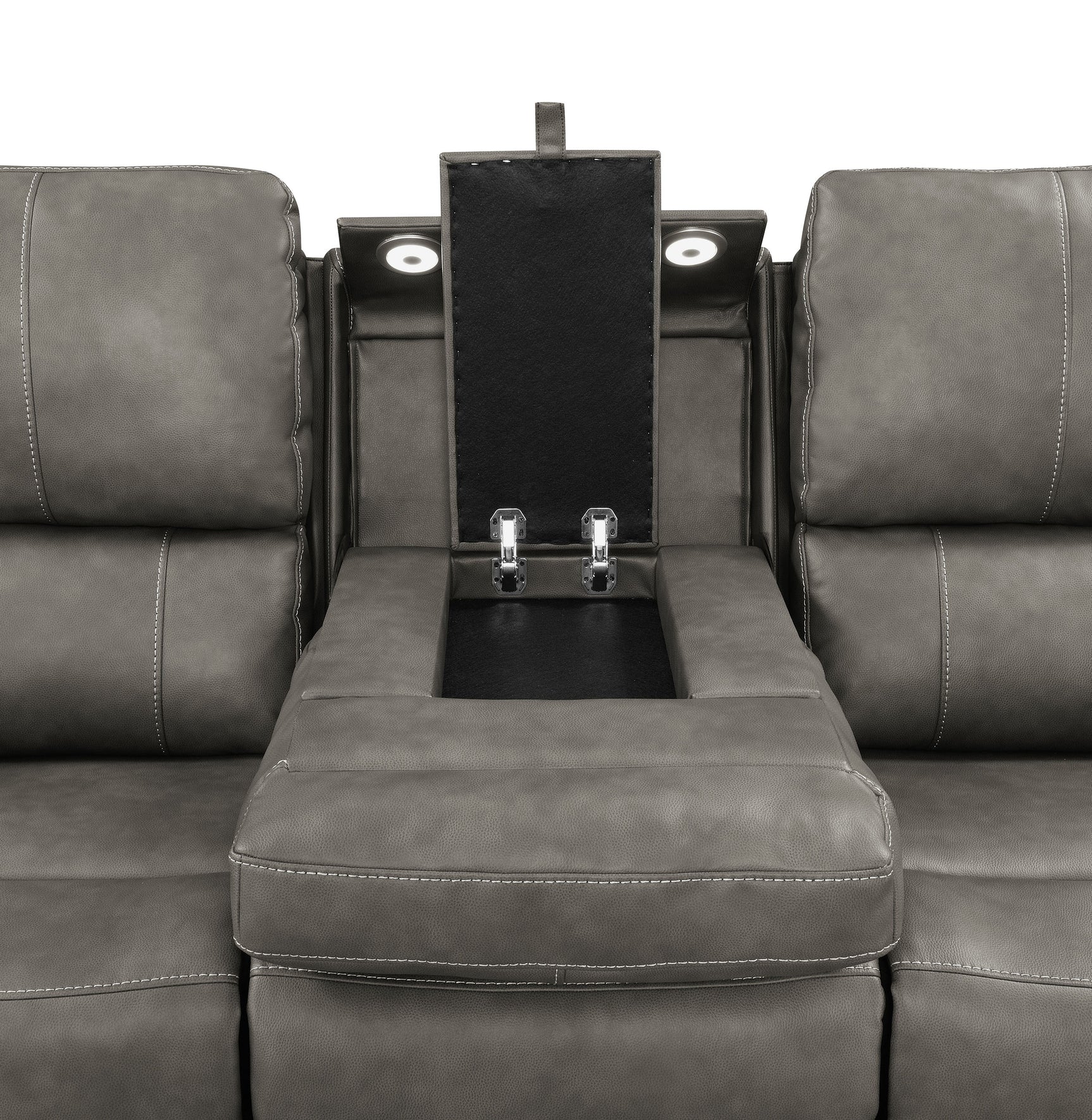 Brickston Charcoal 3-piece Triple Power Reclining Sofa Set - Ornate Home