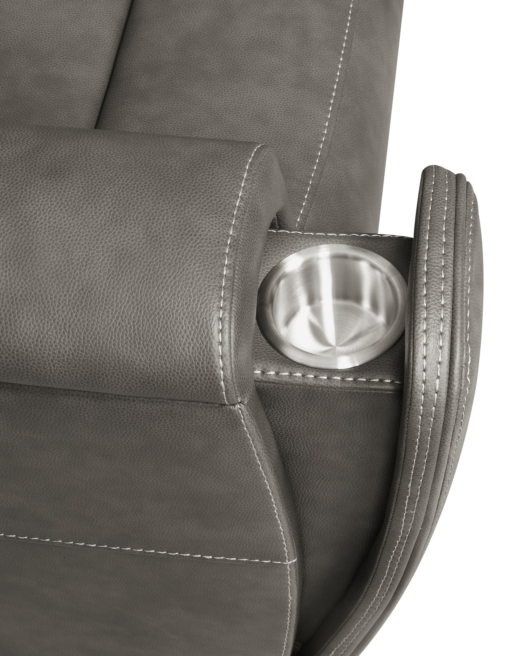 Brickston Charcoal Triple Power Reclining Loveseat - Ornate Home