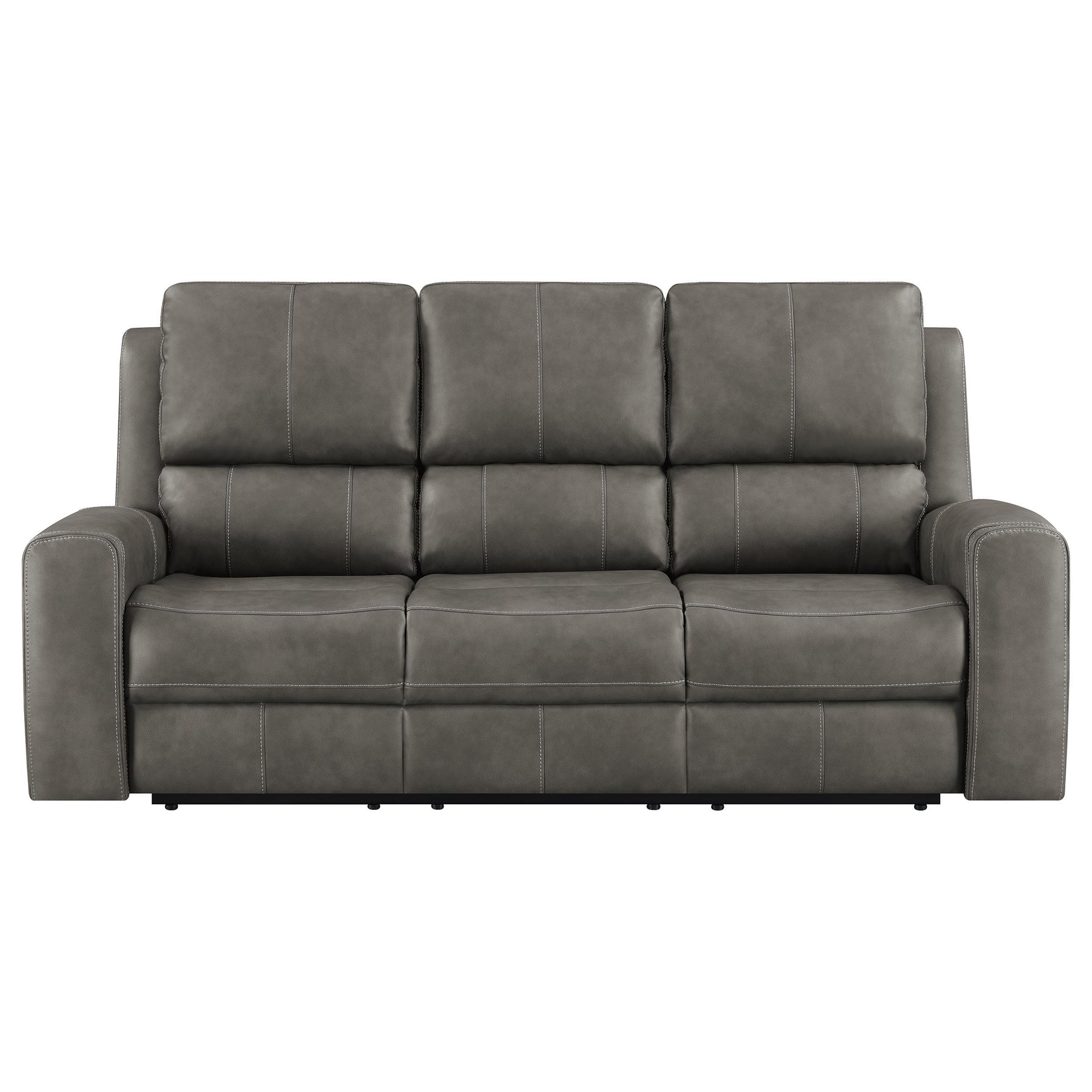 Brickston Charcoal Triple Power Reclining Sofa - Ornate Home