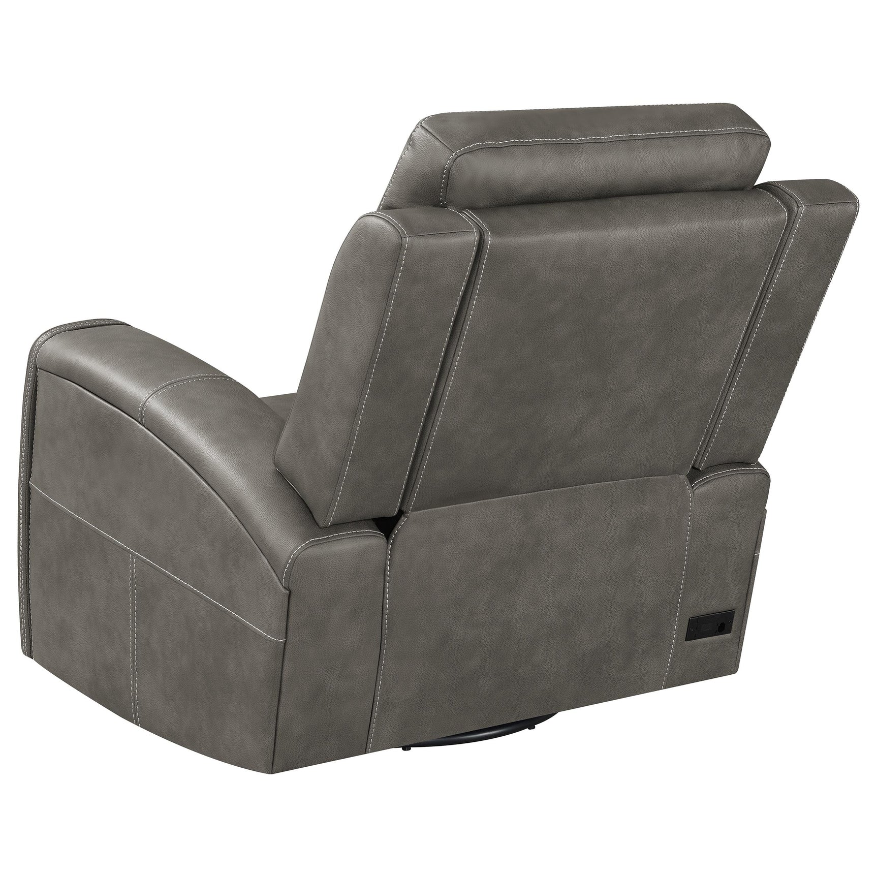 Brickston Charcoal Triple Power Swivel Glider Recliner - Ornate Home
