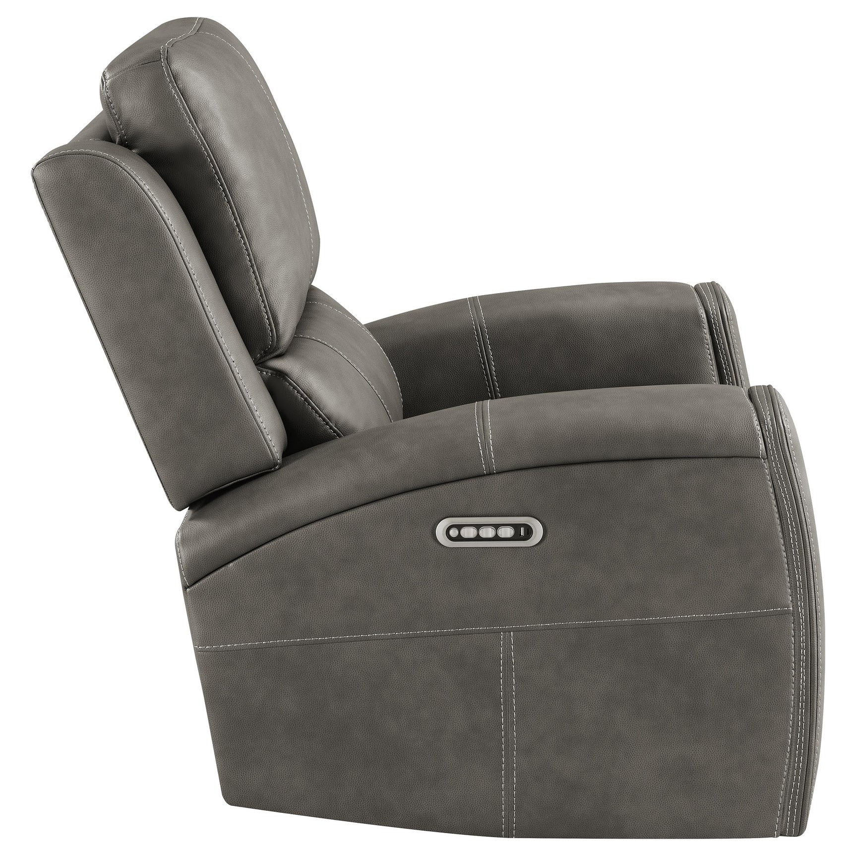 Brickston Charcoal Triple Power Swivel Glider Recliner - Ornate Home