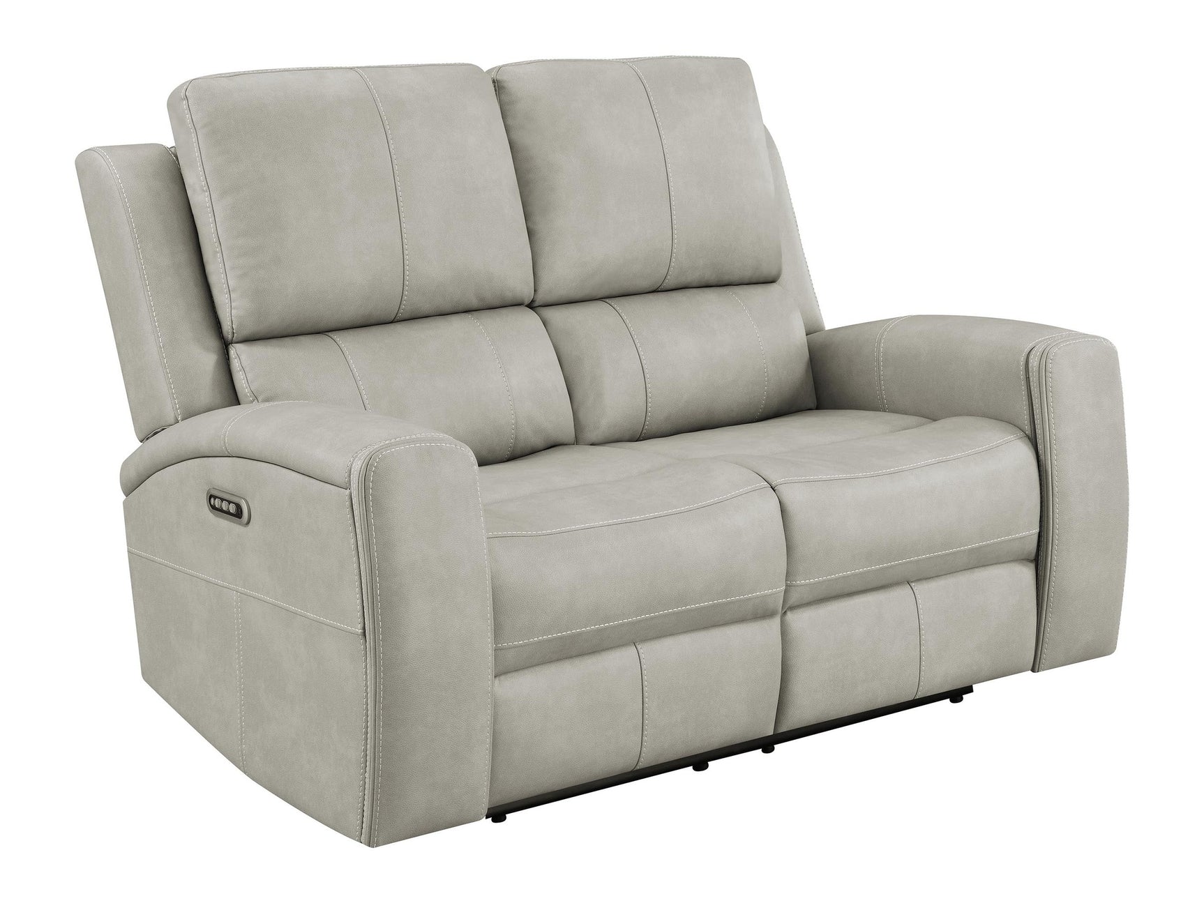 Brickston Grey Triple Power Reclining Loveseat - Ornate Home