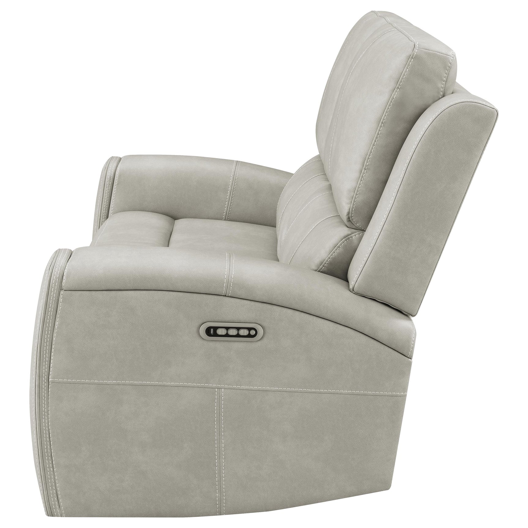 Brickston Grey Triple Power Reclining Loveseat - Ornate Home