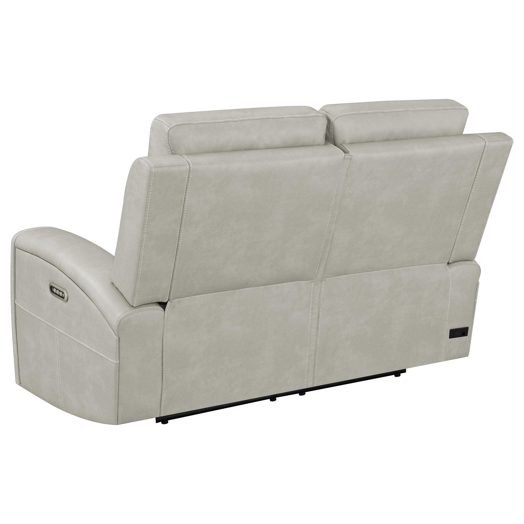 Brickston Grey Triple Power Reclining Loveseat - Ornate Home