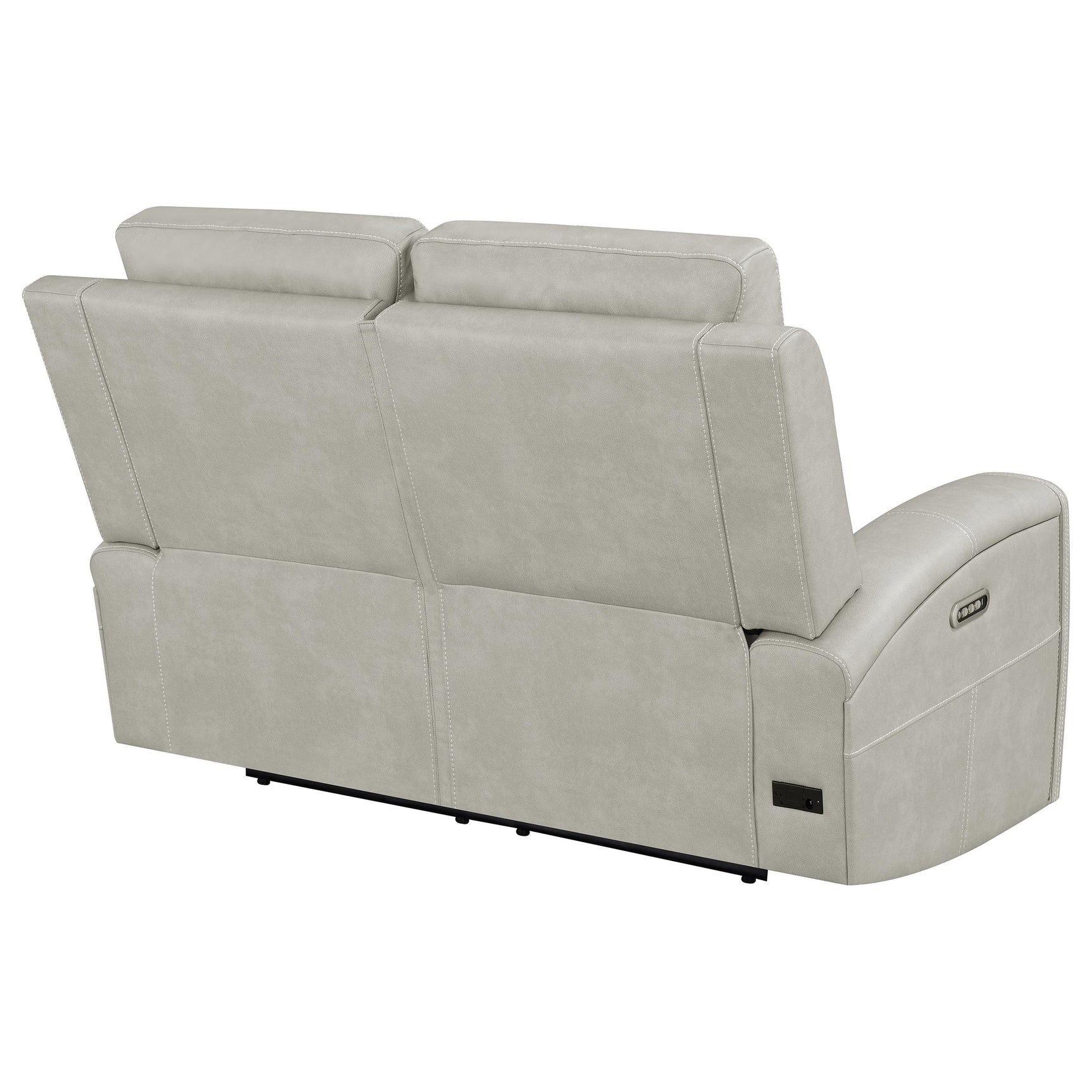 Brickston Grey Triple Power Reclining Loveseat - Ornate Home