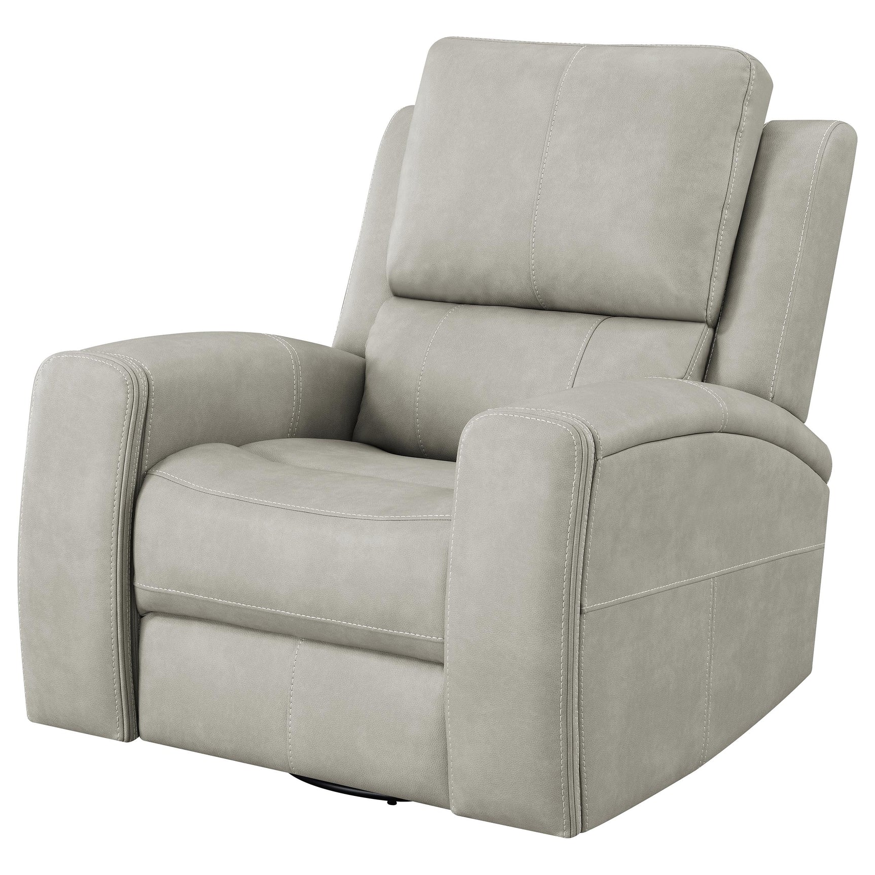 Brickston Grey Triple Power Swivel Glider Recliner - Ornate Home