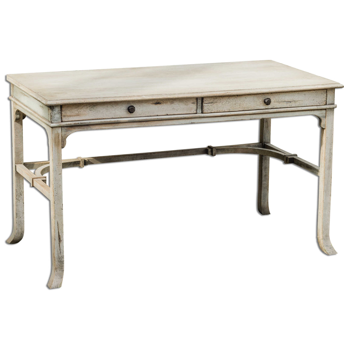 Bridgely White Aged Writing Desk - Ornate Home