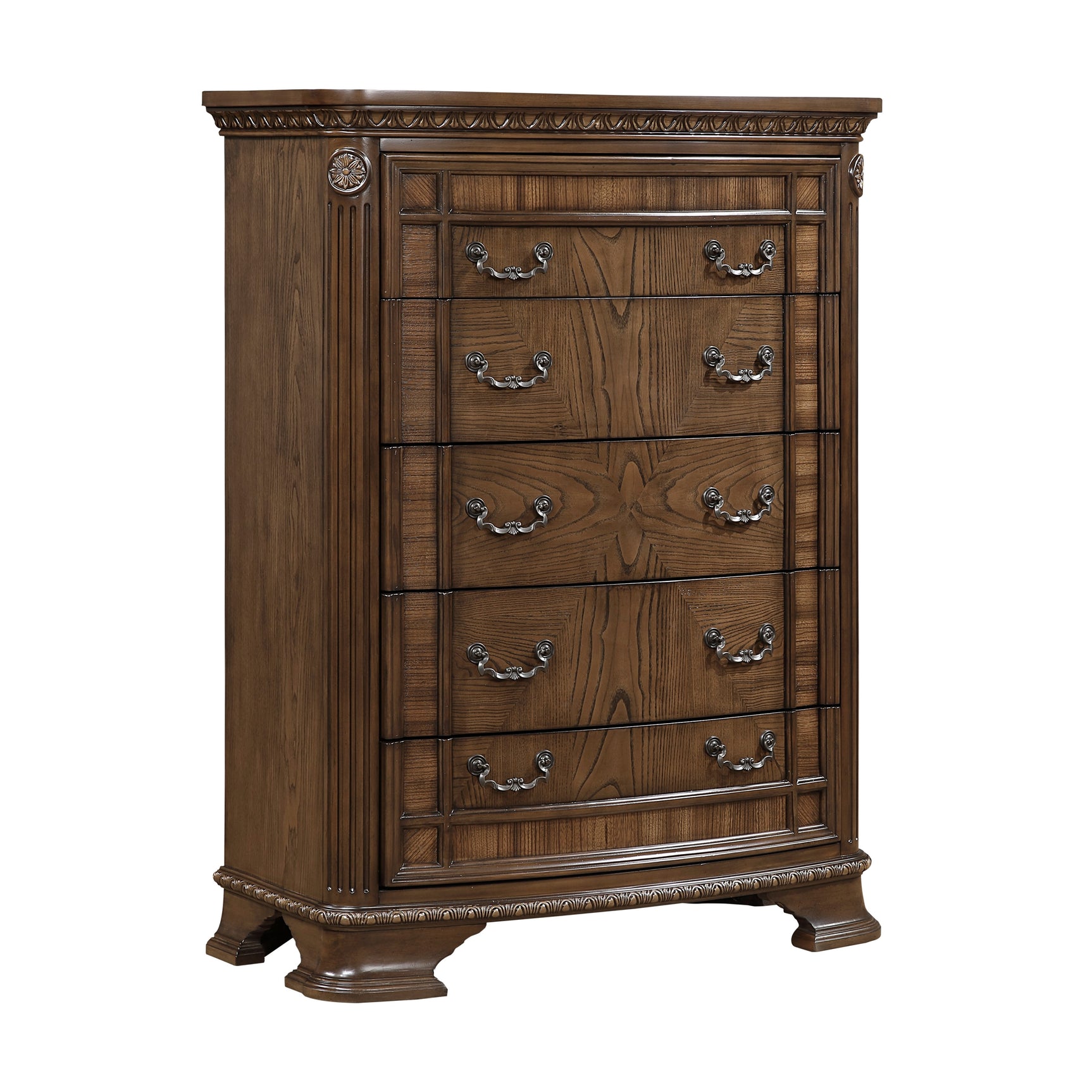 Bridgepoint Brown/Dark Brown 5-Piece Queen Bedroom Set - Ornate Home