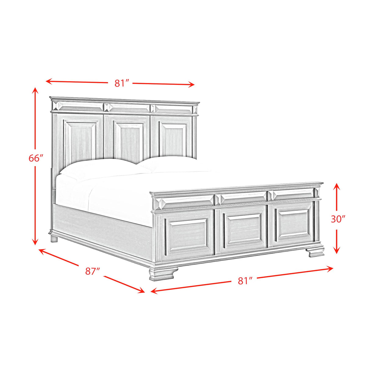 Bridgestone Black 5-Piece King Panel Bedroom Set