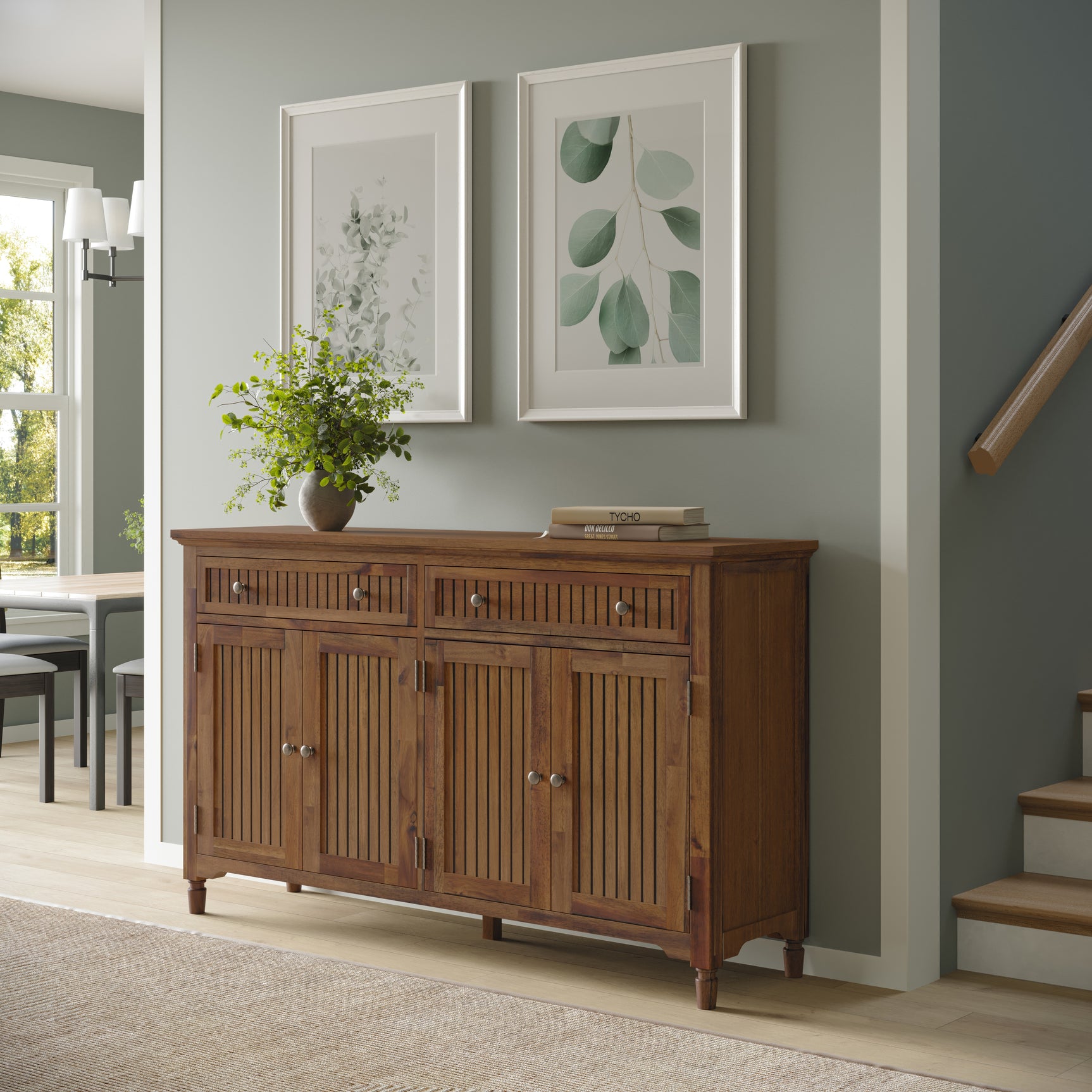 Bridgton Chestnut 58 Accent Cabinet - Ornate Home