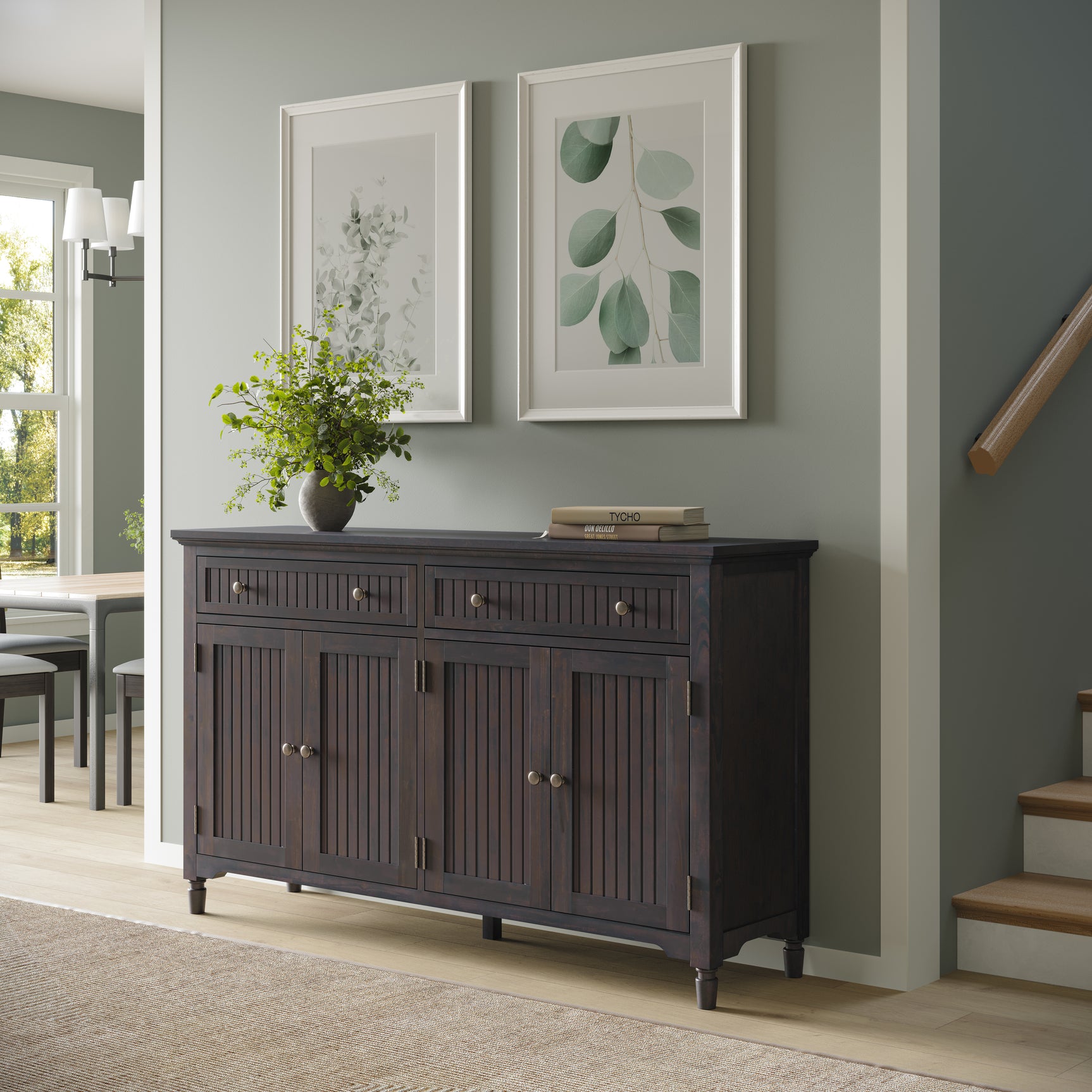 Bridgton Mahogany 58 Accent Cabinet - Ornate Home
