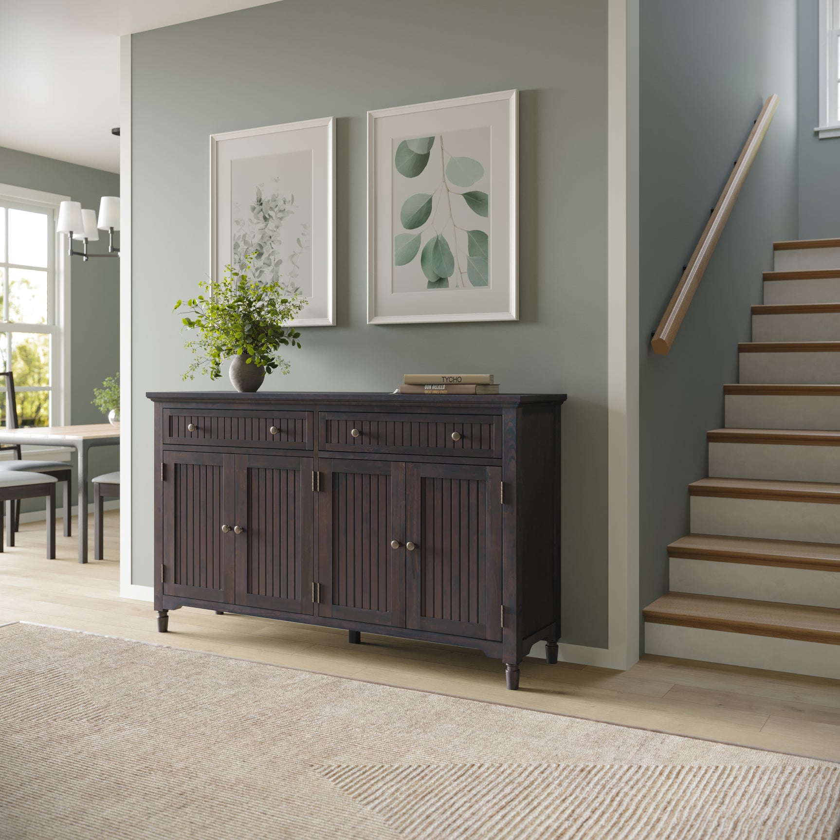 Bridgton Mahogany 58 Accent Cabinet - Ornate Home