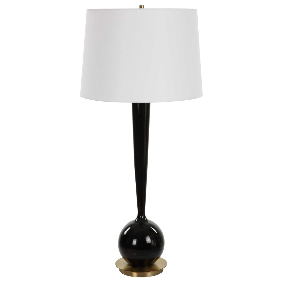 Brielle Polished Black Table Lamp - Ornate Home