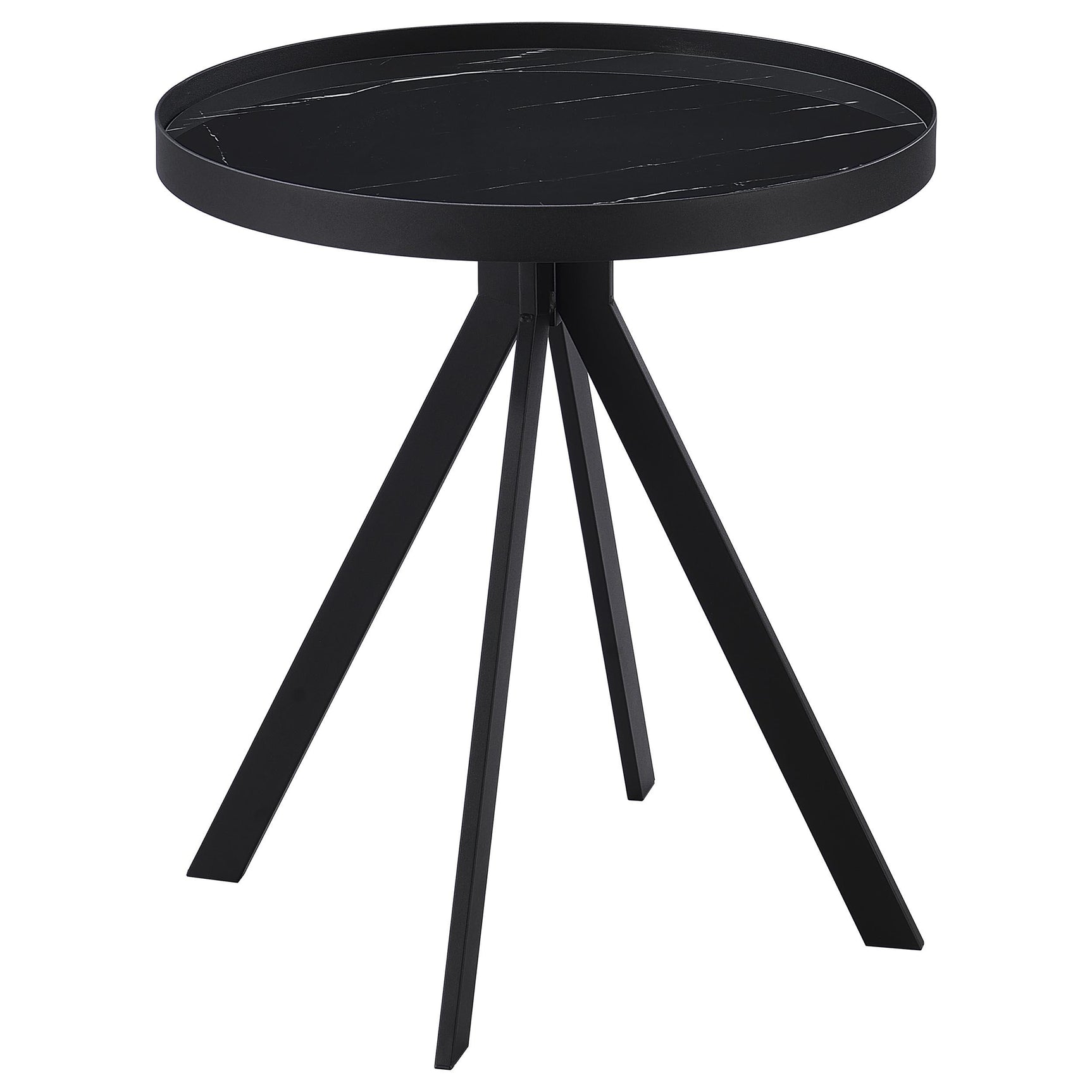 Briggs Black 3-piece Round Coffee and End Table Set - Ornate Home