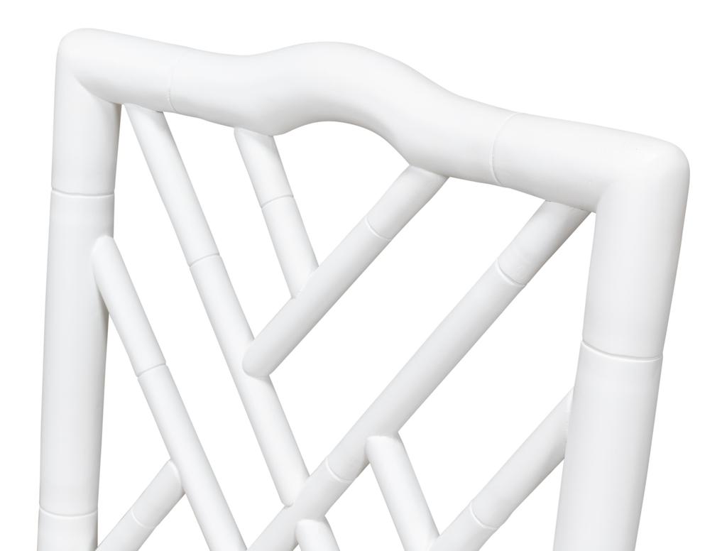 Brighton Bamboo White Side Chair (Set of 2) - Ornate Home