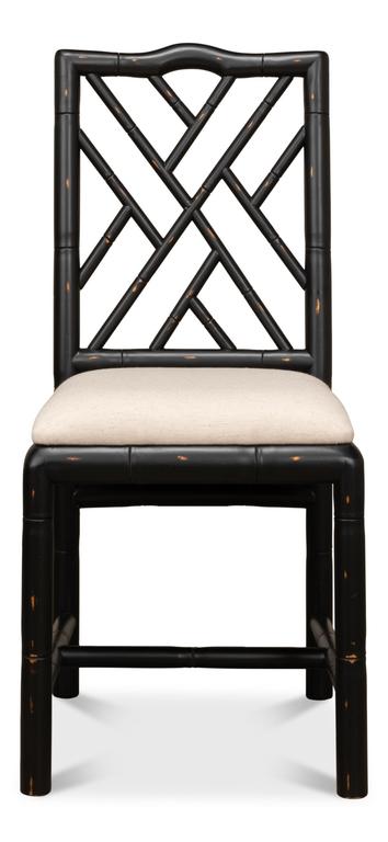 Brighton Black Bamboo Side Chair (Set of 2) - Ornate Home