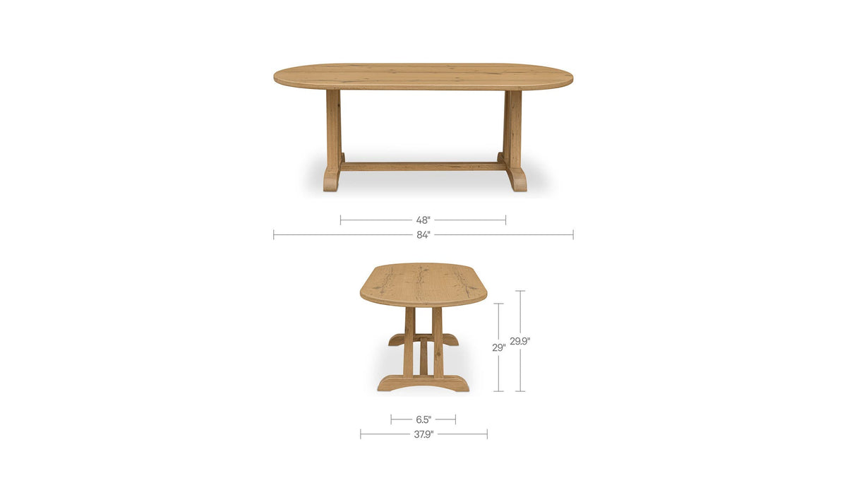 Brighton Natural Small Dining Table - Ornate Home