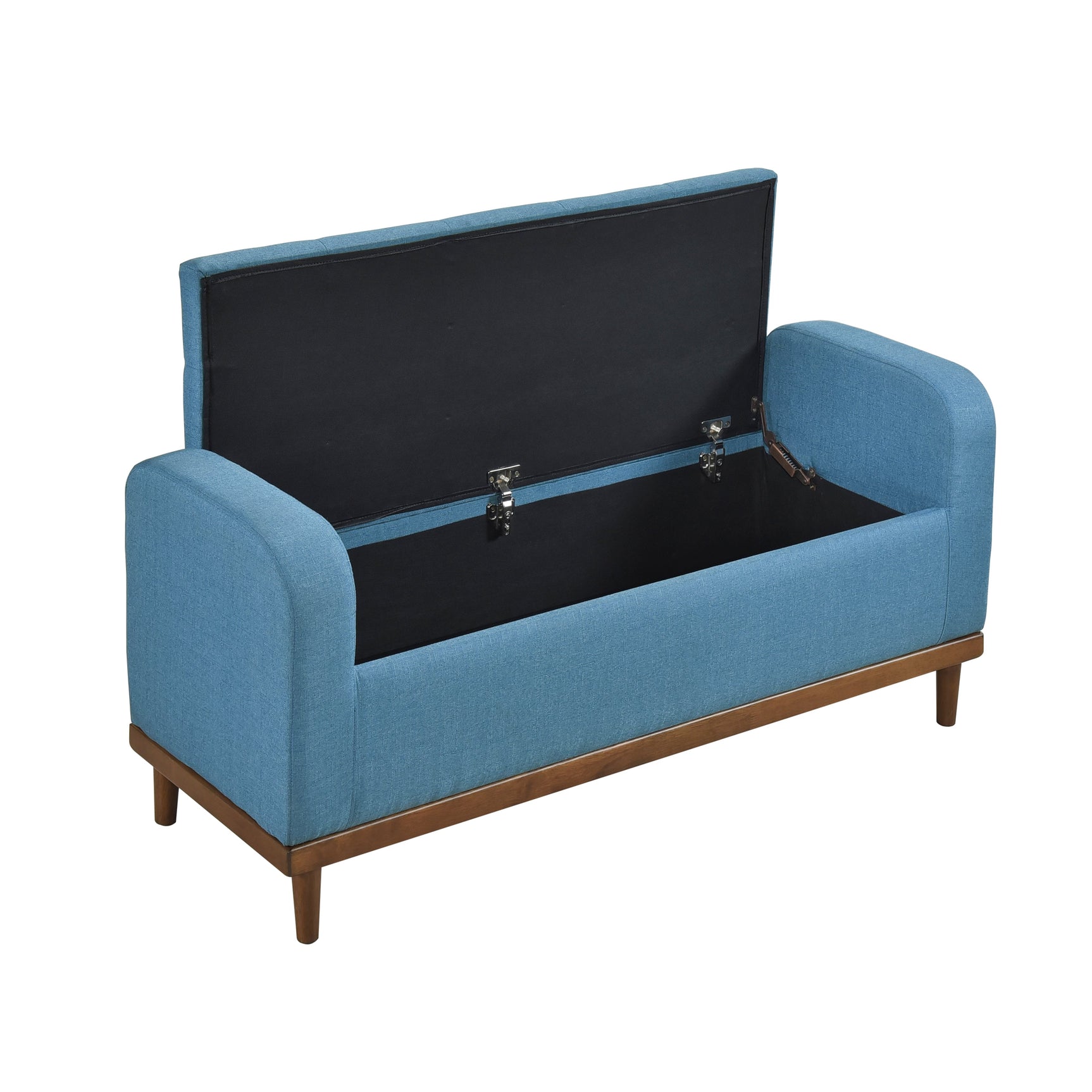 Brigitte Blue Lift Top Storage Bench - Ornate Home