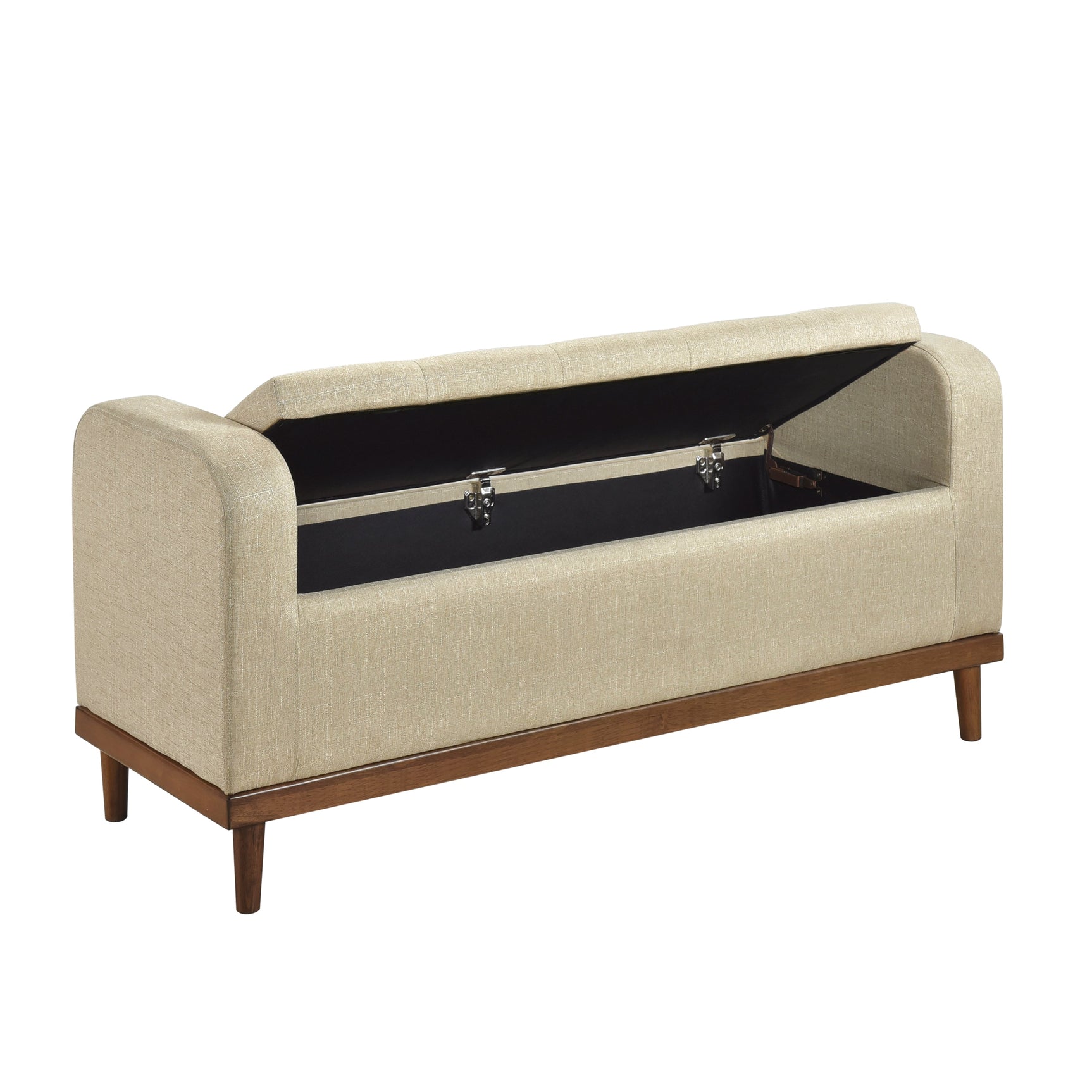Brigitte Brown Lift Top Storage Bench - Ornate Home