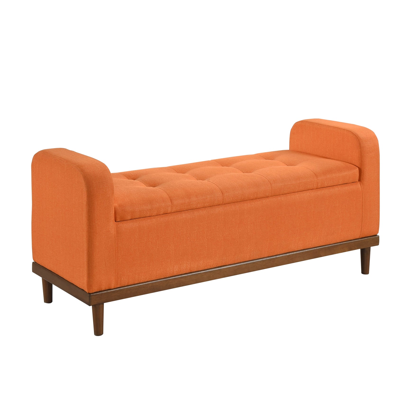Brigitte Orange Lift Top Storage Bench - Ornate Home