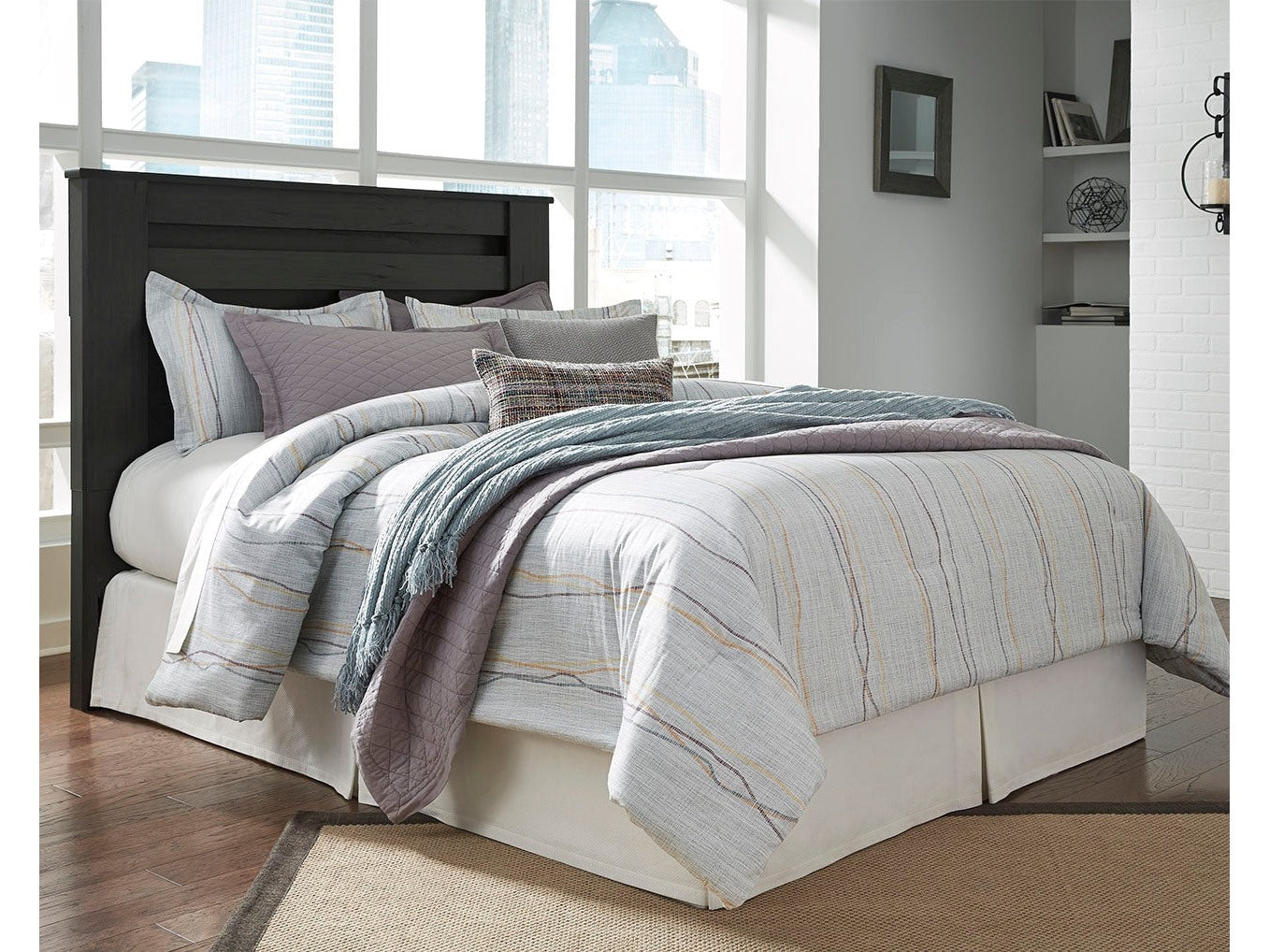 Brinxton Charcoal King/California King Panel Headboard (Online Special Price) - Ornate Home