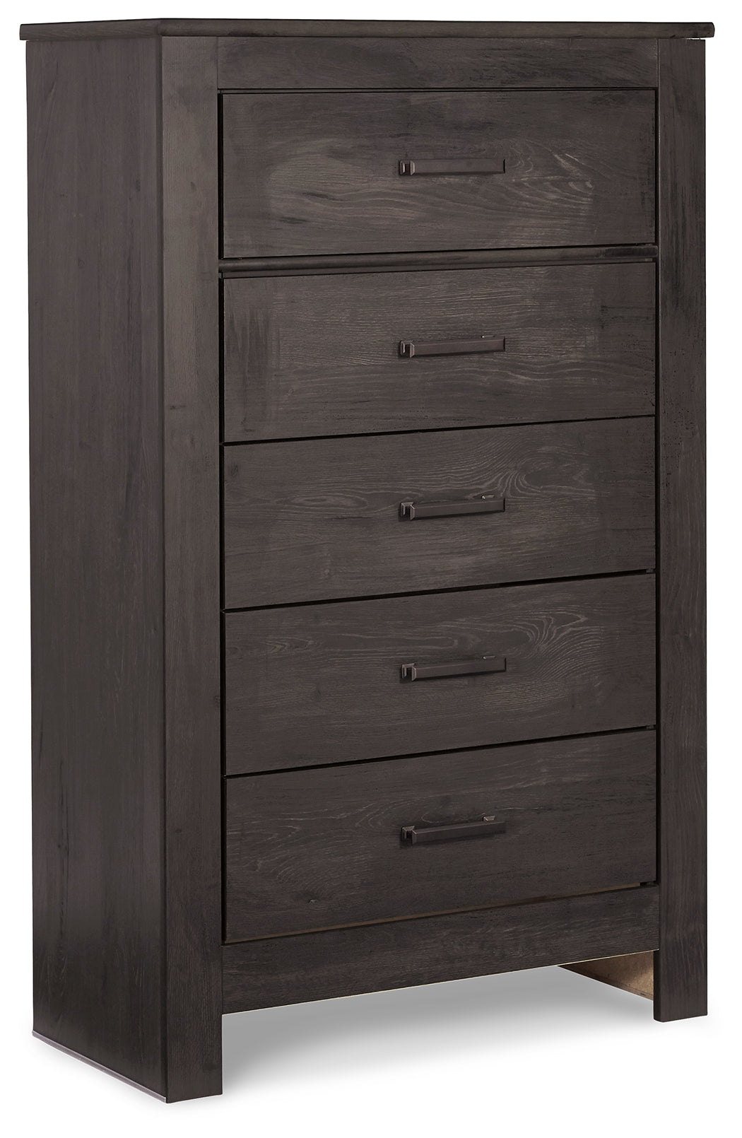 Brinxton Charcoal King Panel Bed & Dresser Mirror & Chest & 2 Nightstands - Ornate Home