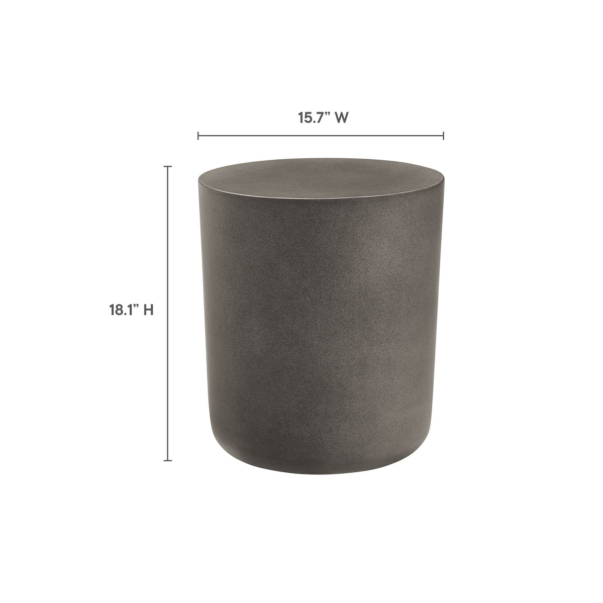 Brion Gray Indoor - Outdoor Patio Concrete Stool - Ornate Home