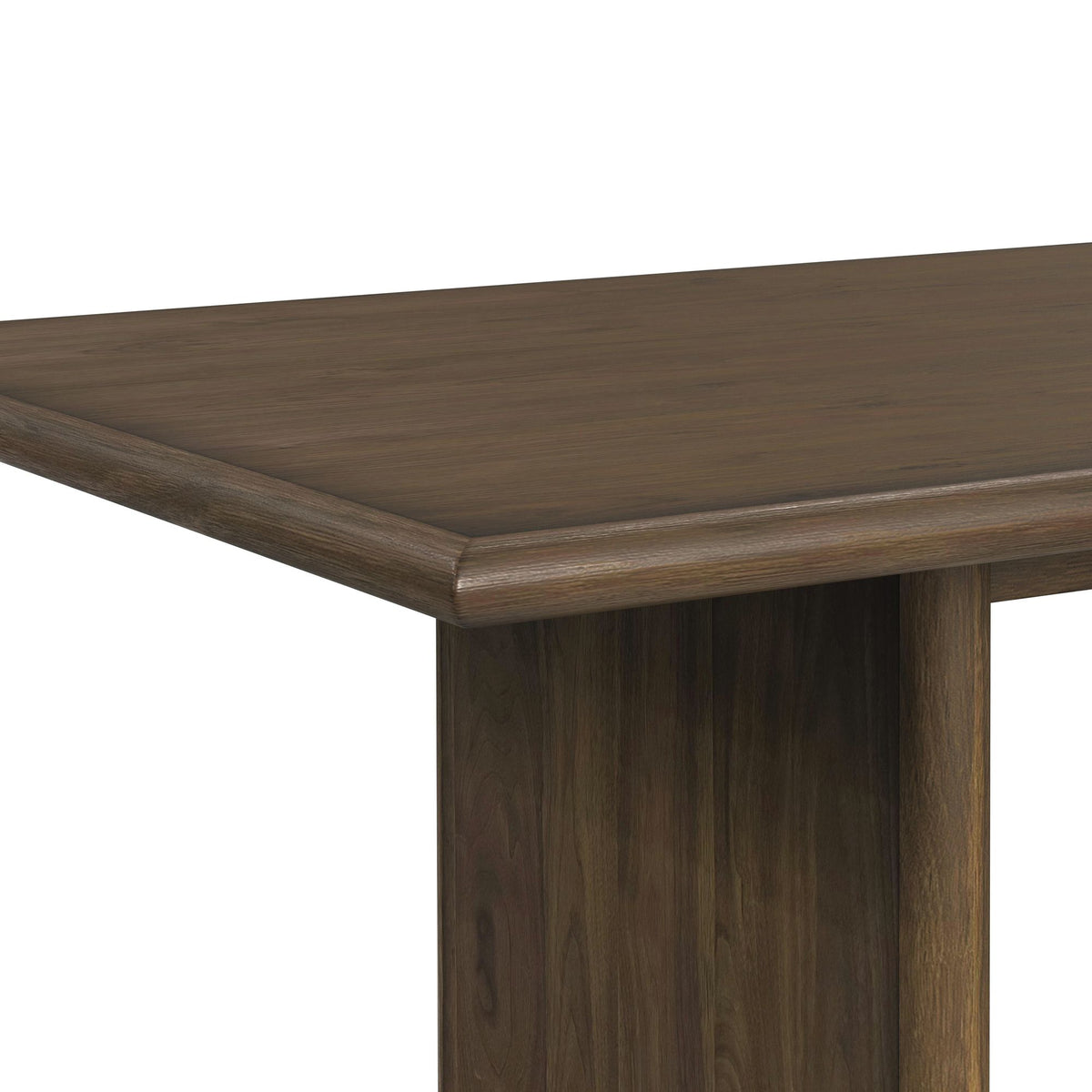 Brisbane Brown 6-Piece Standard Height Dining Set with Table, Four PU Chairs & Bench - Ornate Home