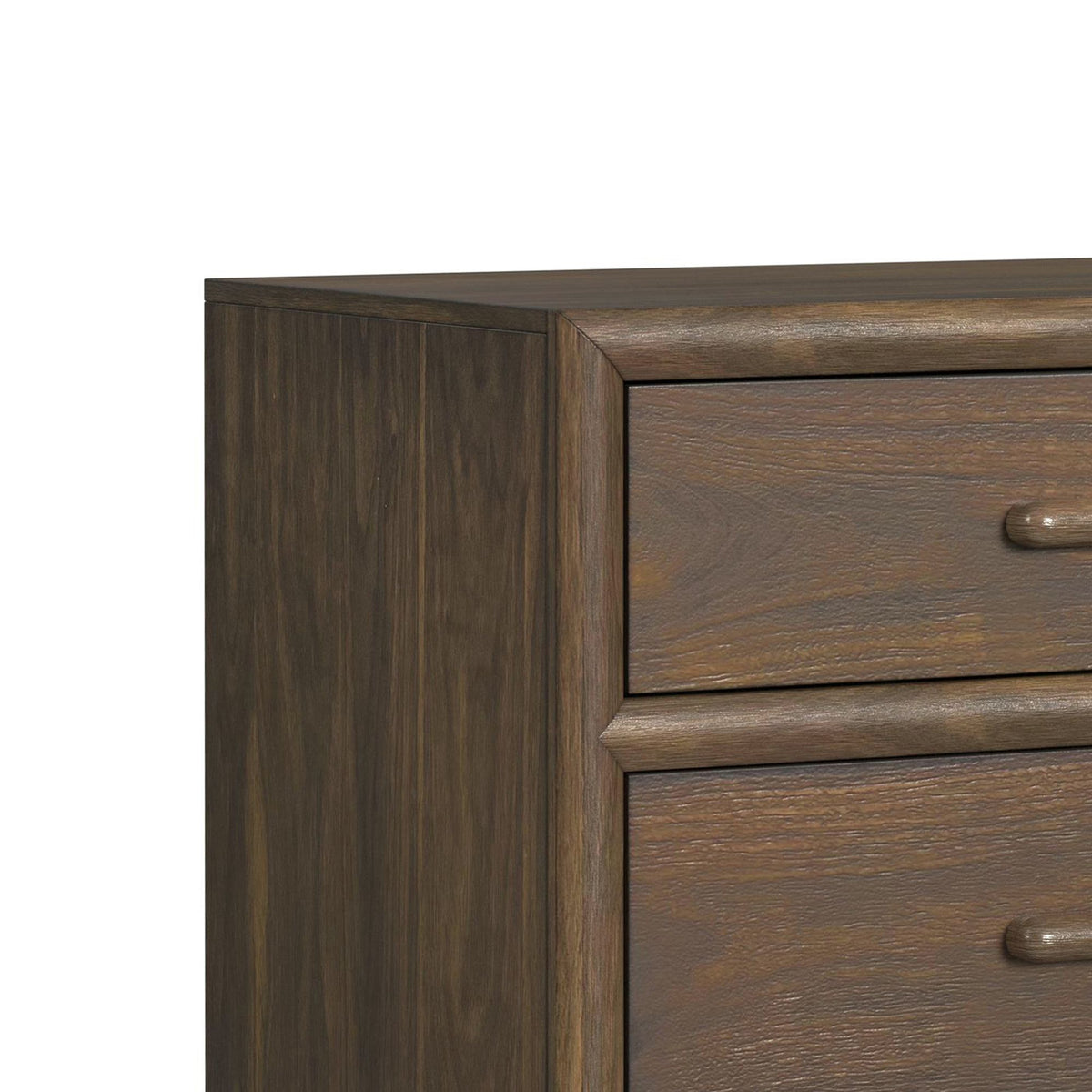 Brisbane Brown/Boucle Beige 3-Piece King UPH Bedroom Set with LED - Ornate Home