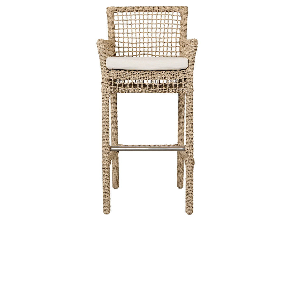 Brisbane Natural Outdoor Bar Stool - Ornate Home