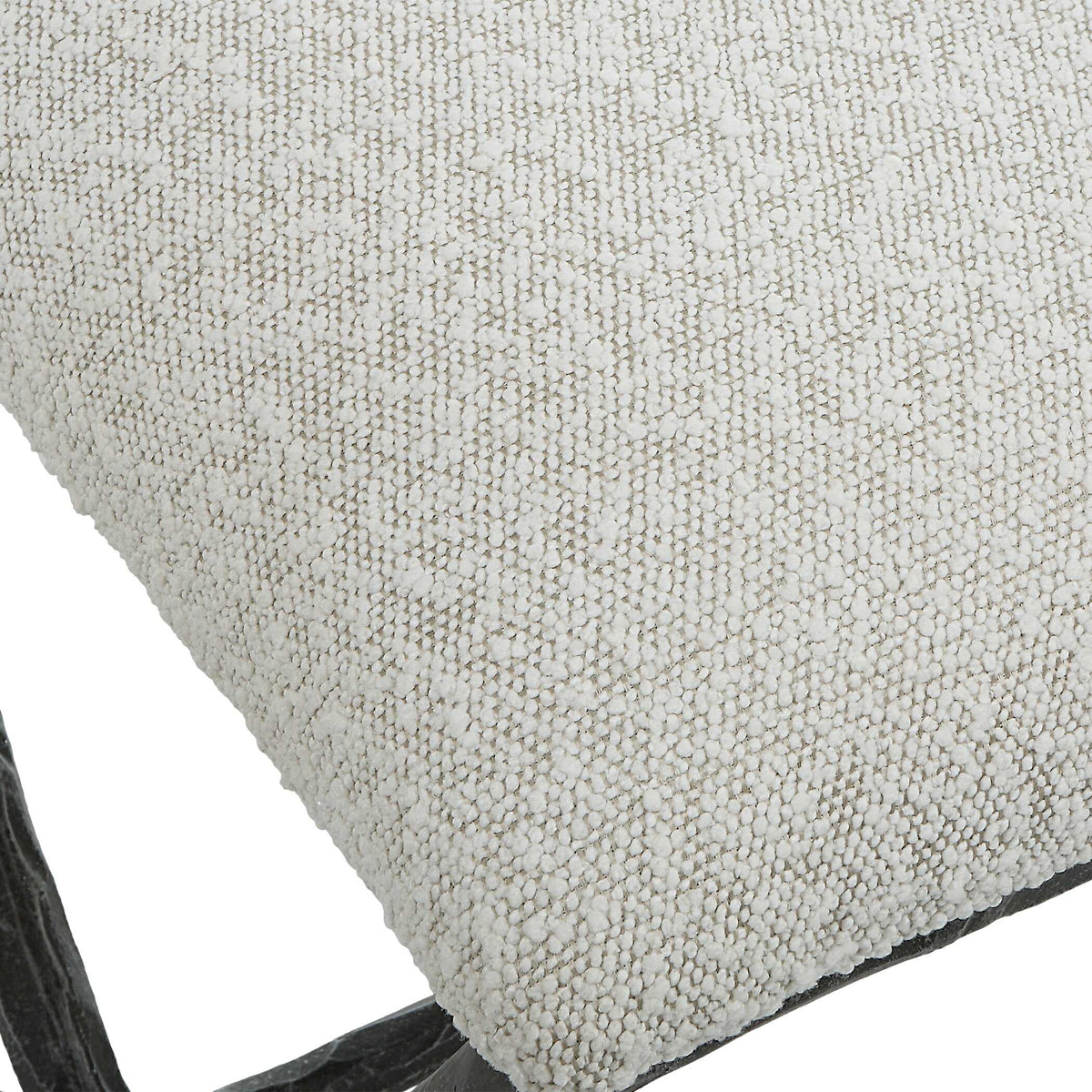 Brisby Gray Fabric Small Bench - Ornate Home