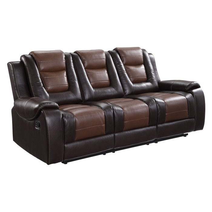 Briscoe Brown Double Reclining Sofas - Ornate Home