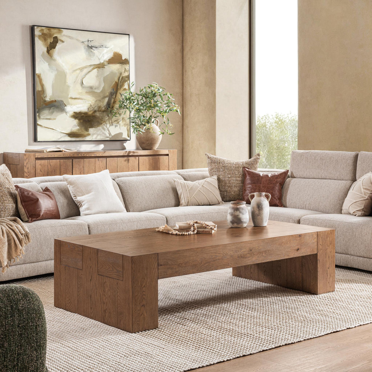 Bristol Cafe Brown 70" Rectangular Coffee Table