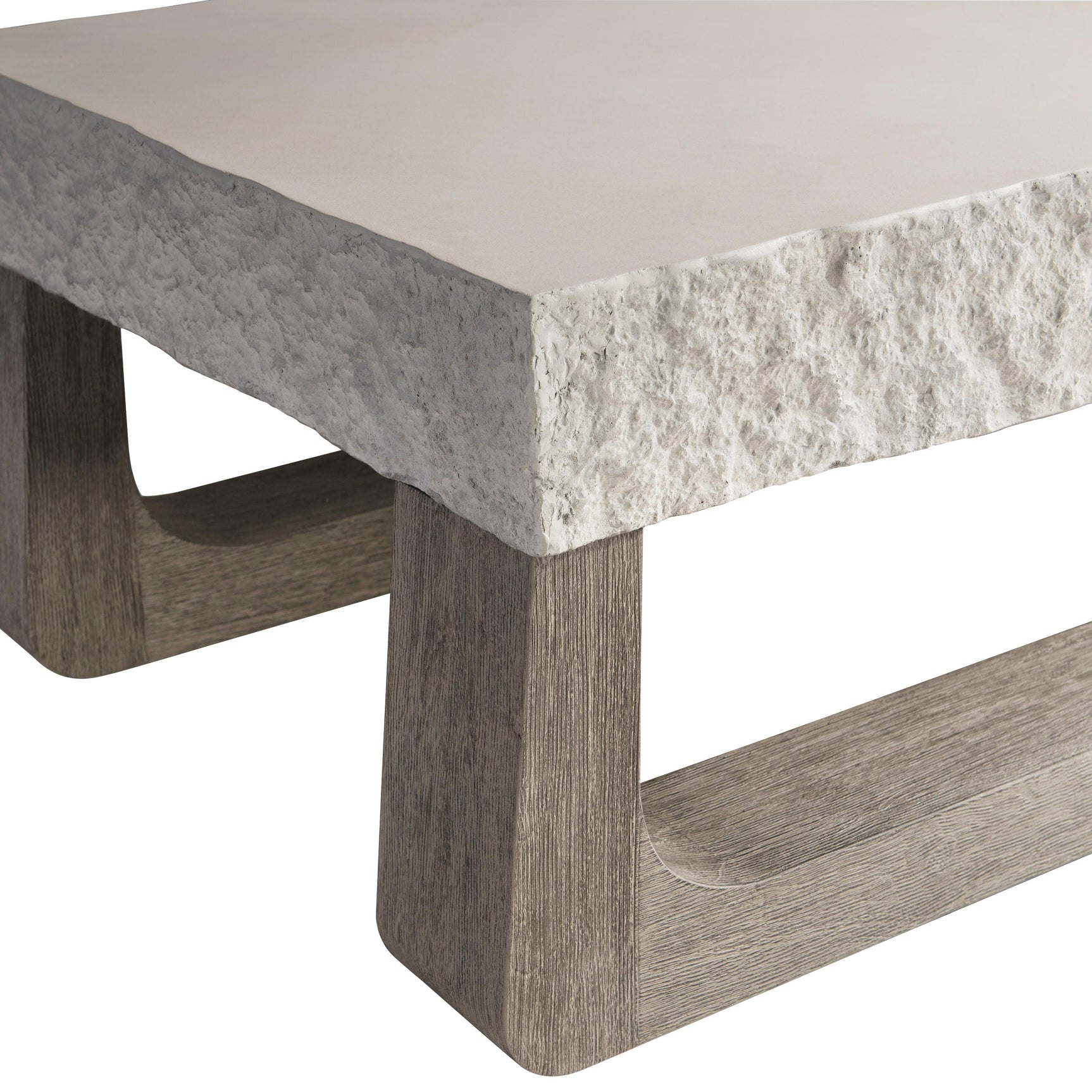 Bristol Sand Grey/Weathered Teak Outdoor Cocktail Table - Ornate Home
