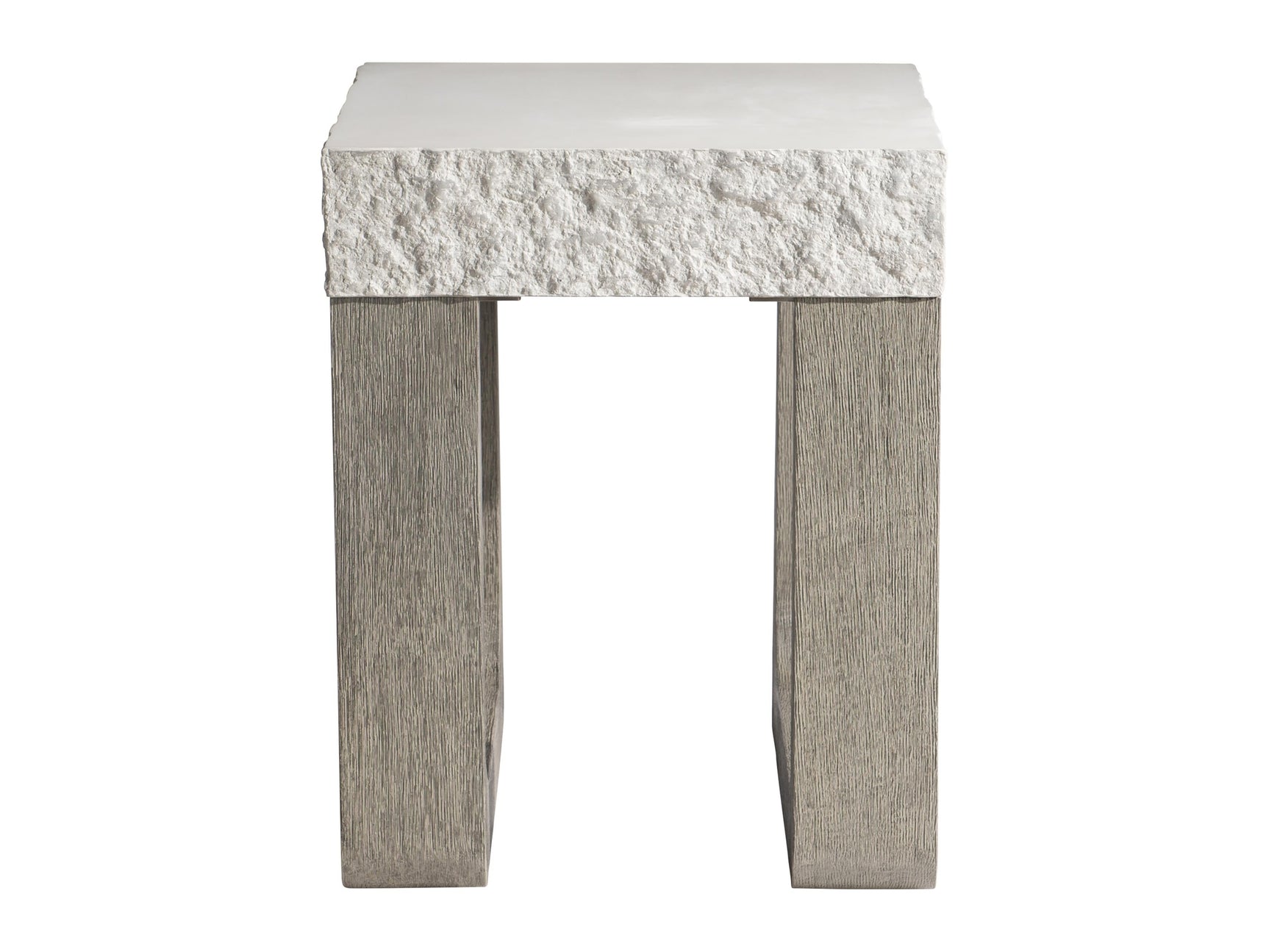 Bristol Sand Grey/Weathered Teak Outdoor Side Table - Ornate Home