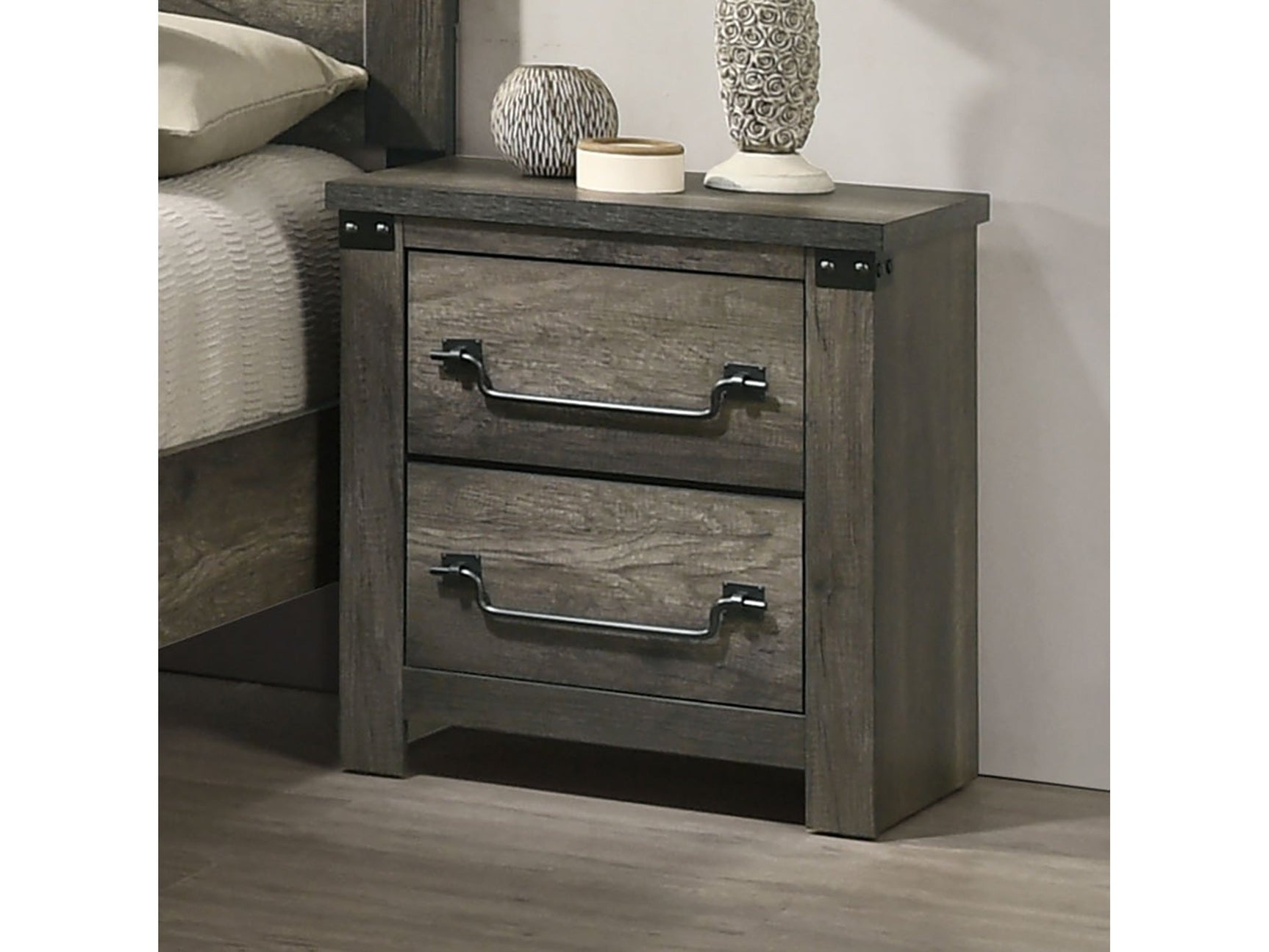 Britonale Gray Nightstand - Ornate Home