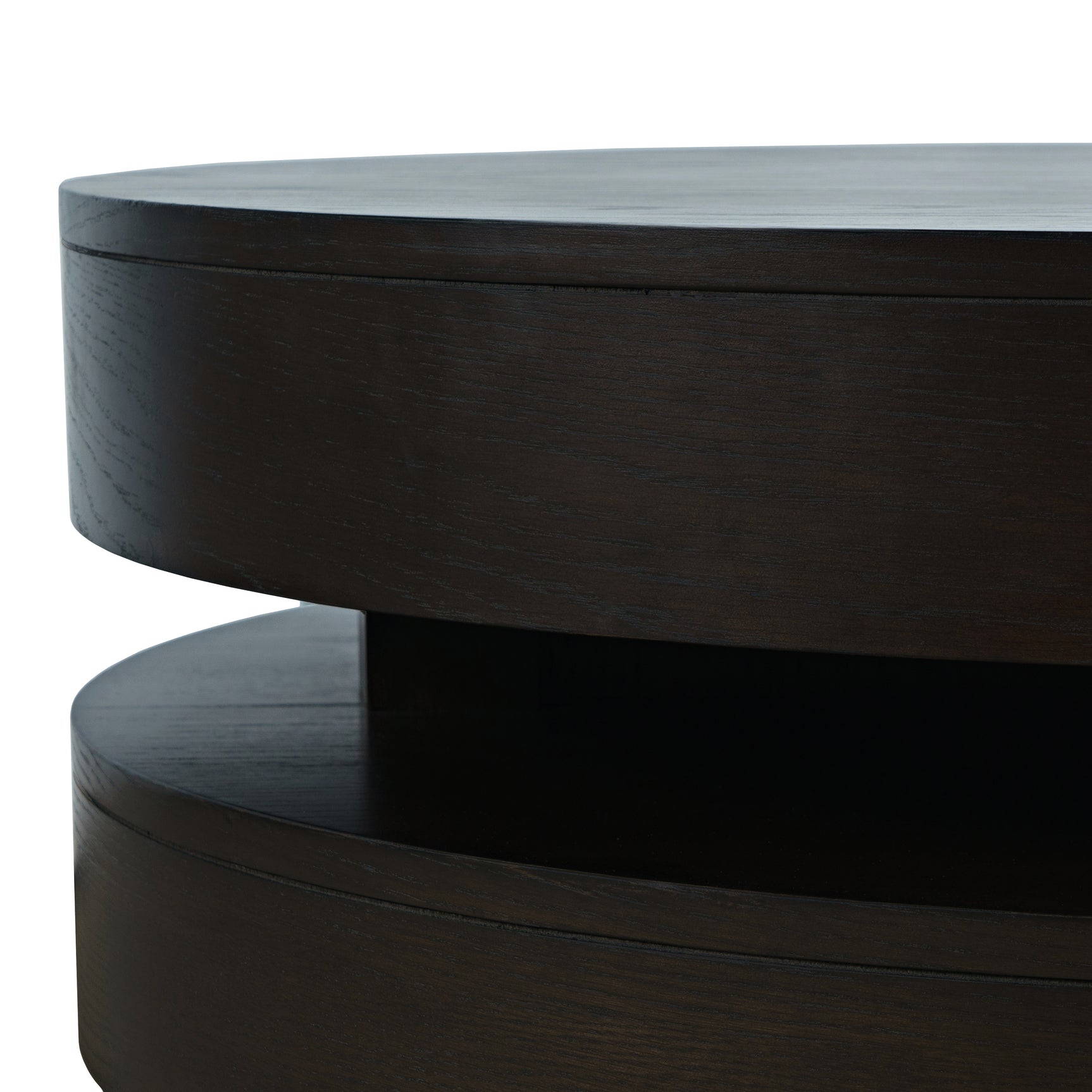 Brix Espresso Round Cocktail Table w/Casters - Ornate Home