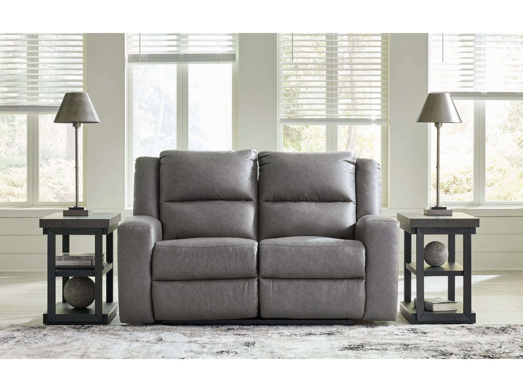 Brixworth Gray Reclining Loveseat (Online Special Price) - Ornate Home