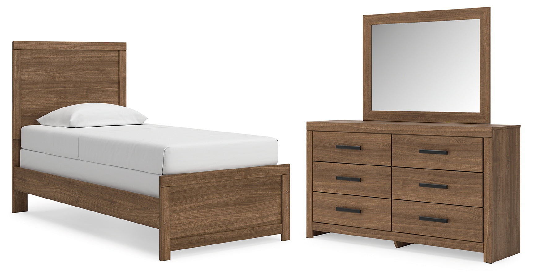 Broachmyn Auburn Twin Panel Bed, Dresser and Mirror (Online Special Price) - Ornate Home