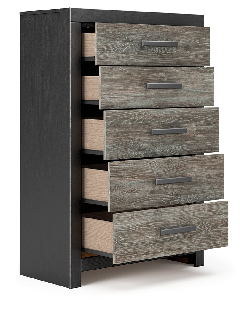 Broachmyn Black/Gray Chest of Drawers (Online Special Price) - Ornate Home