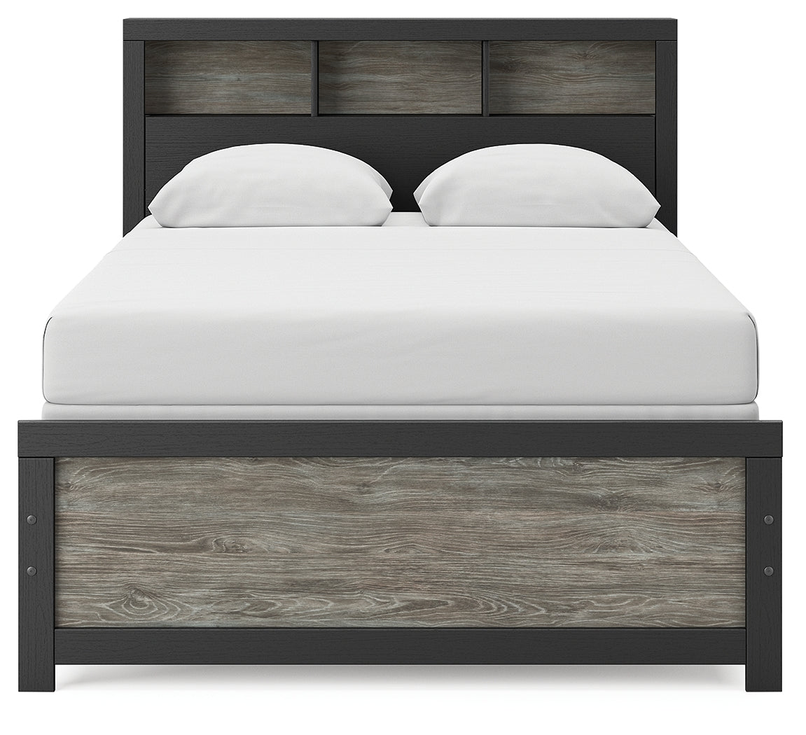 Broachmyn Black/Gray Full Bookcase Bed (Online Special Price) - Ornate Home