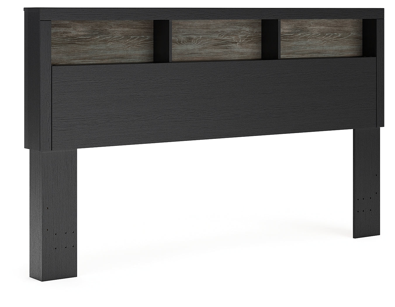 Broachmyn Black/Gray Lighted King Bookcase Headboard (Online Special Price) - Ornate Home
