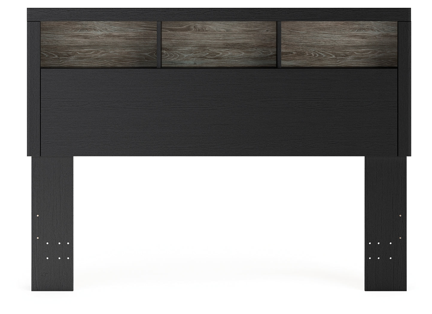 Broachmyn Black/Gray Lighted Queen Bookcase Headboard (Online Special Price) - Ornate Home