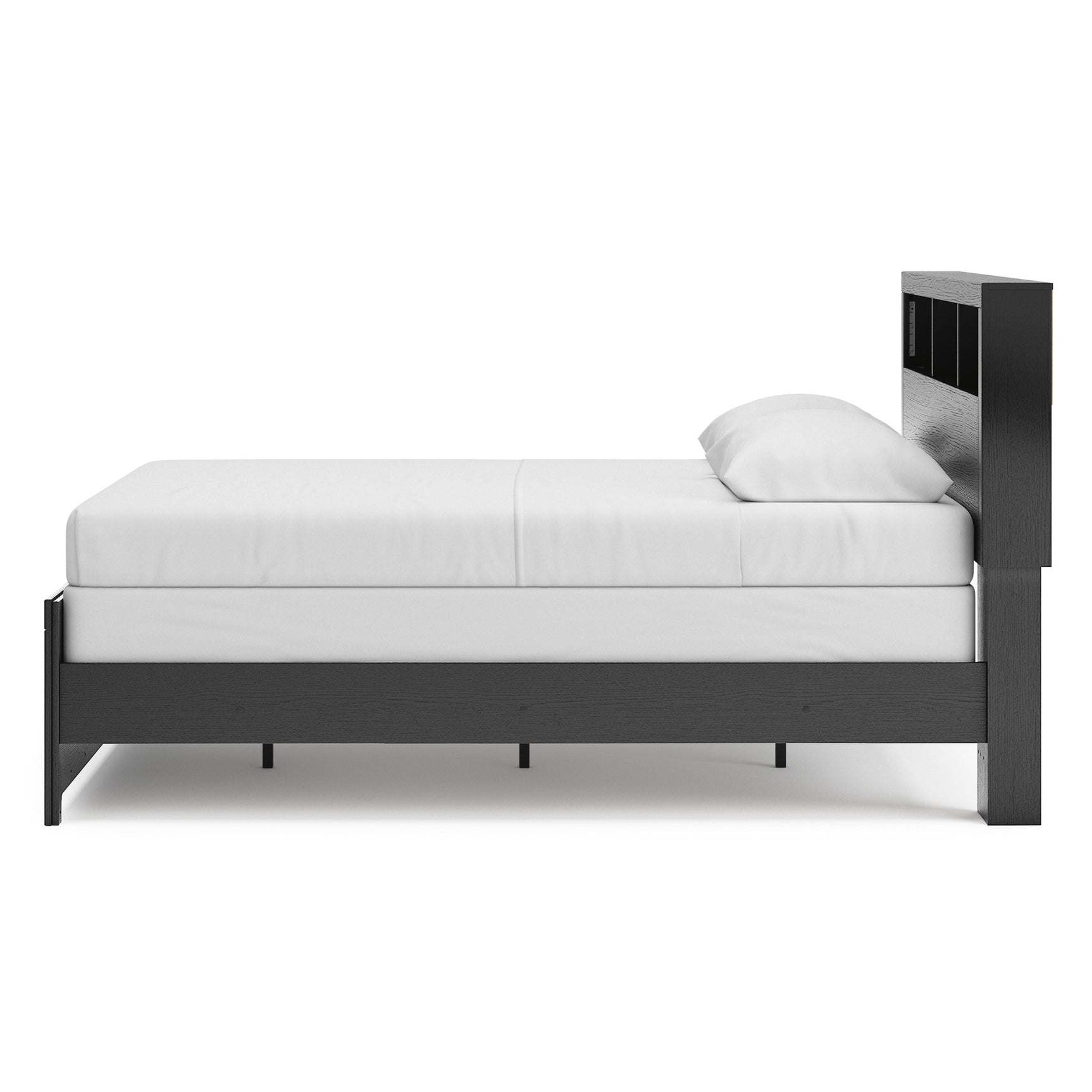 Broachmyn Black/Gray Queen Bookcase Bed, Chest and Nightstand - Ornate Home