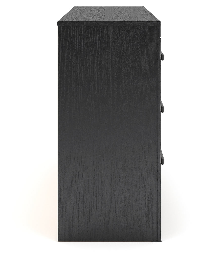 Broachmyn Black/Gray Queen Bookcase Panel Bed, Dresser and Nightstand (Online Special Price) - Ornate Home