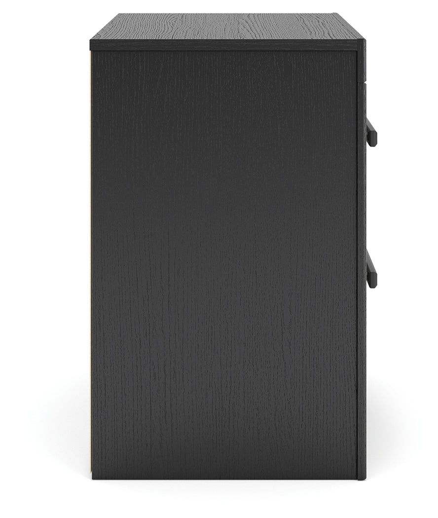 Broachmyn Black/Gray Queen Bookcase Panel Bed, Dresser and Nightstand - Ornate Home