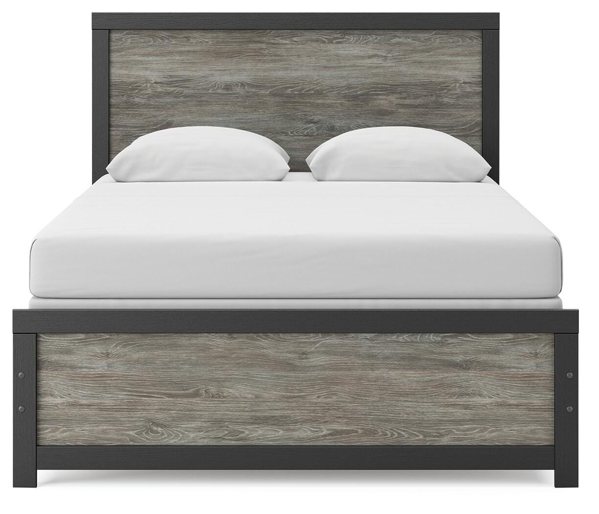 Broachmyn Black/Gray Queen Panel Bed, Dresser, Mirror and Nightstand - Ornate Home