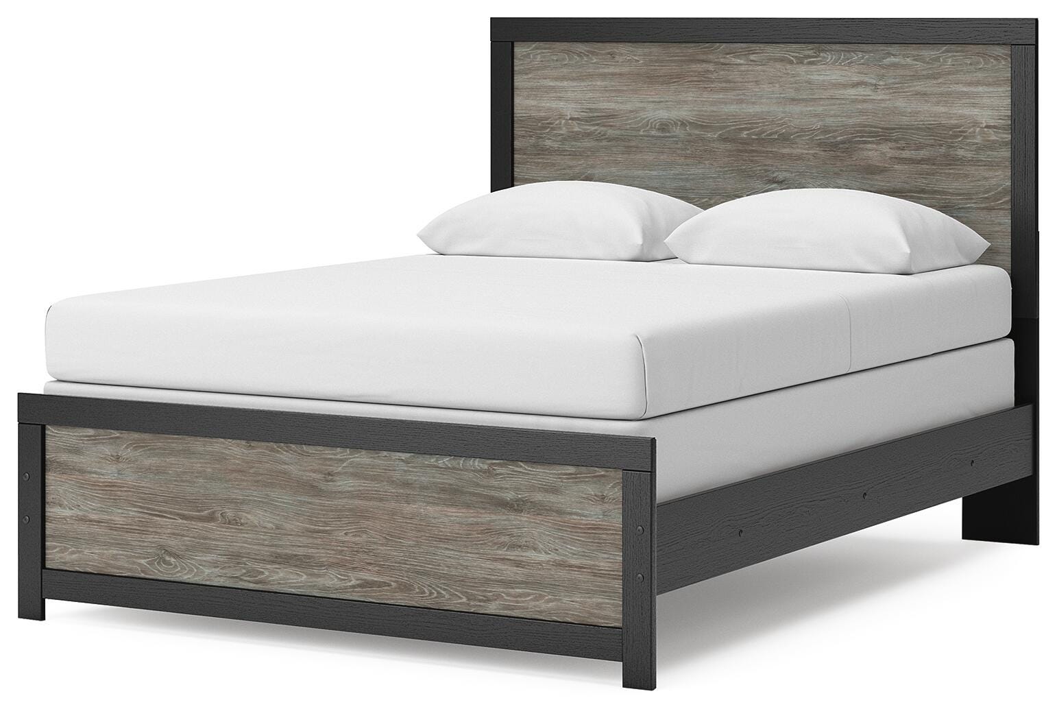 Broachmyn Black/Gray Queen Panel Bed, Dresser, Mirror and Nightstand - Ornate Home