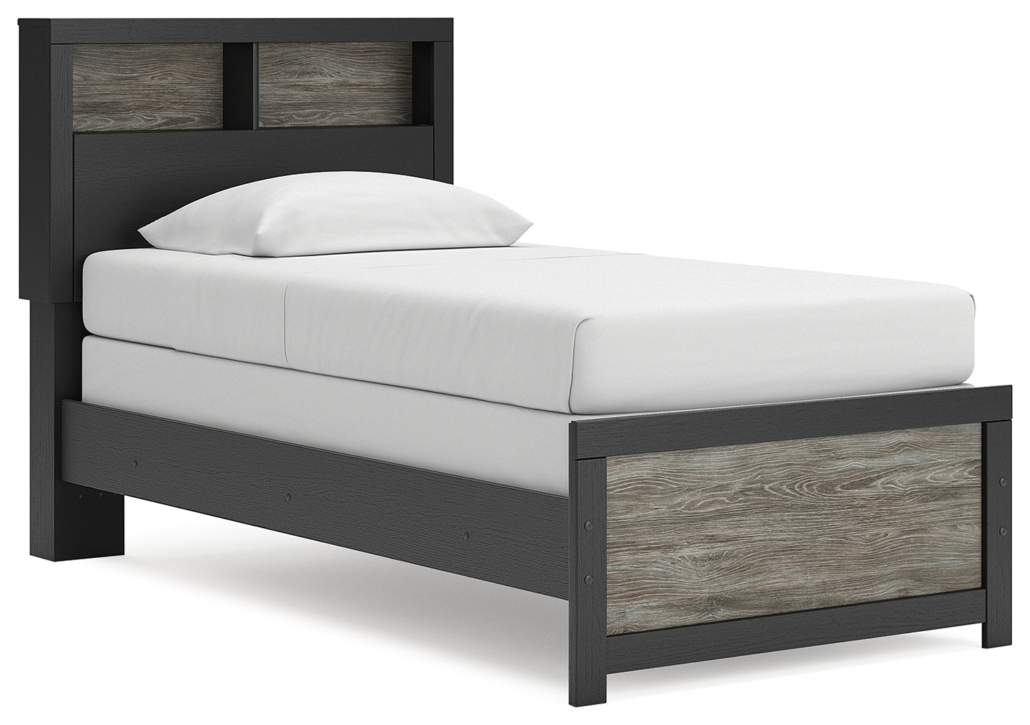 Broachmyn Black/Gray Twin Bookcase Bed, Dresser and Mirror (Online Special Price) - Ornate Home
