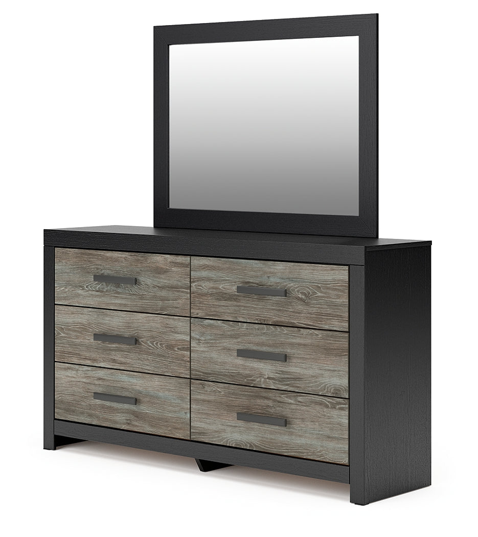 Broachmyn Black/Gray Twin Panel Bed, Dresser and Mirror (Online Special Price) - Ornate Home